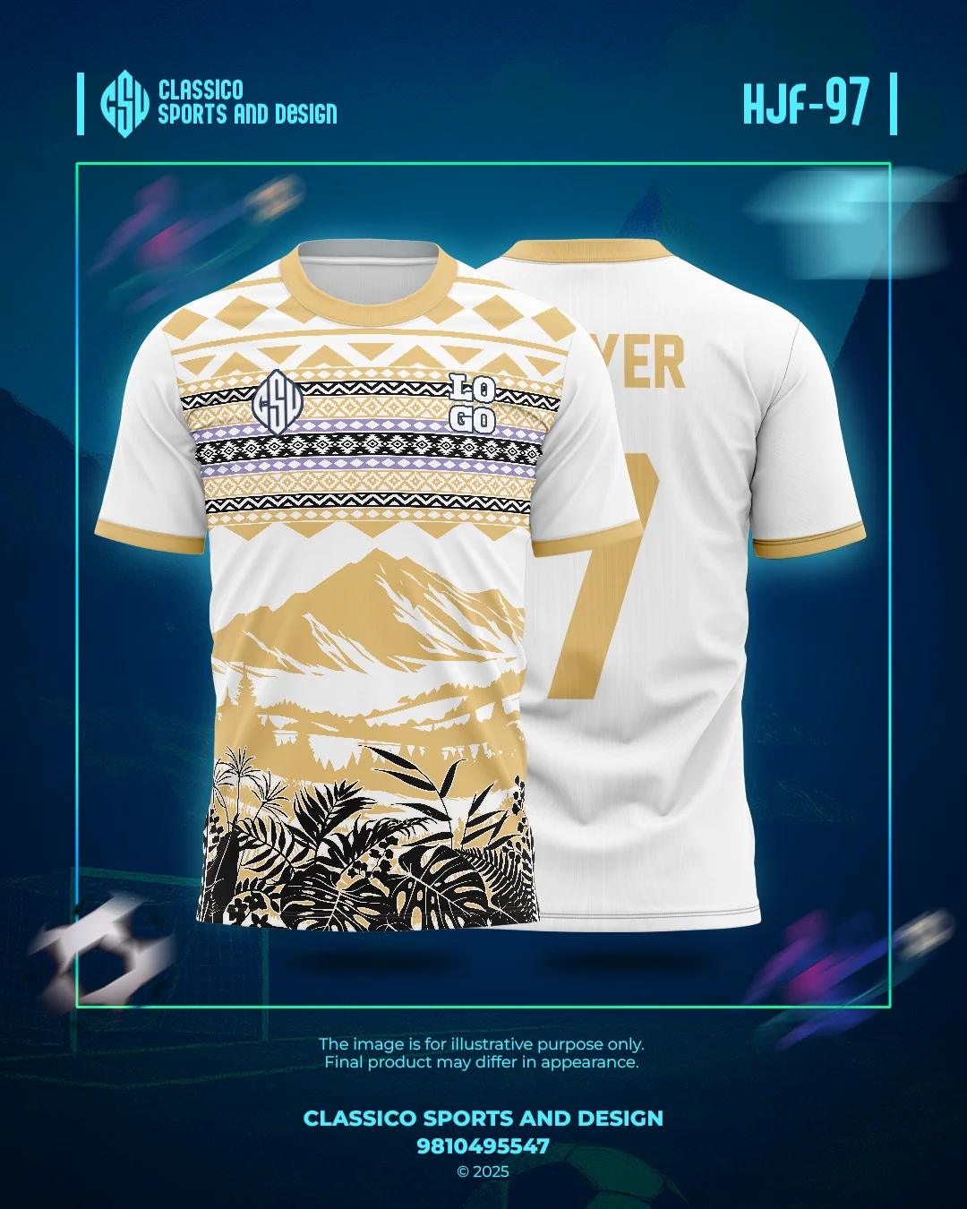 HJF 97 Custom Football Jersey  Heritage Mountain Edition | Classico Sportswear Nepal