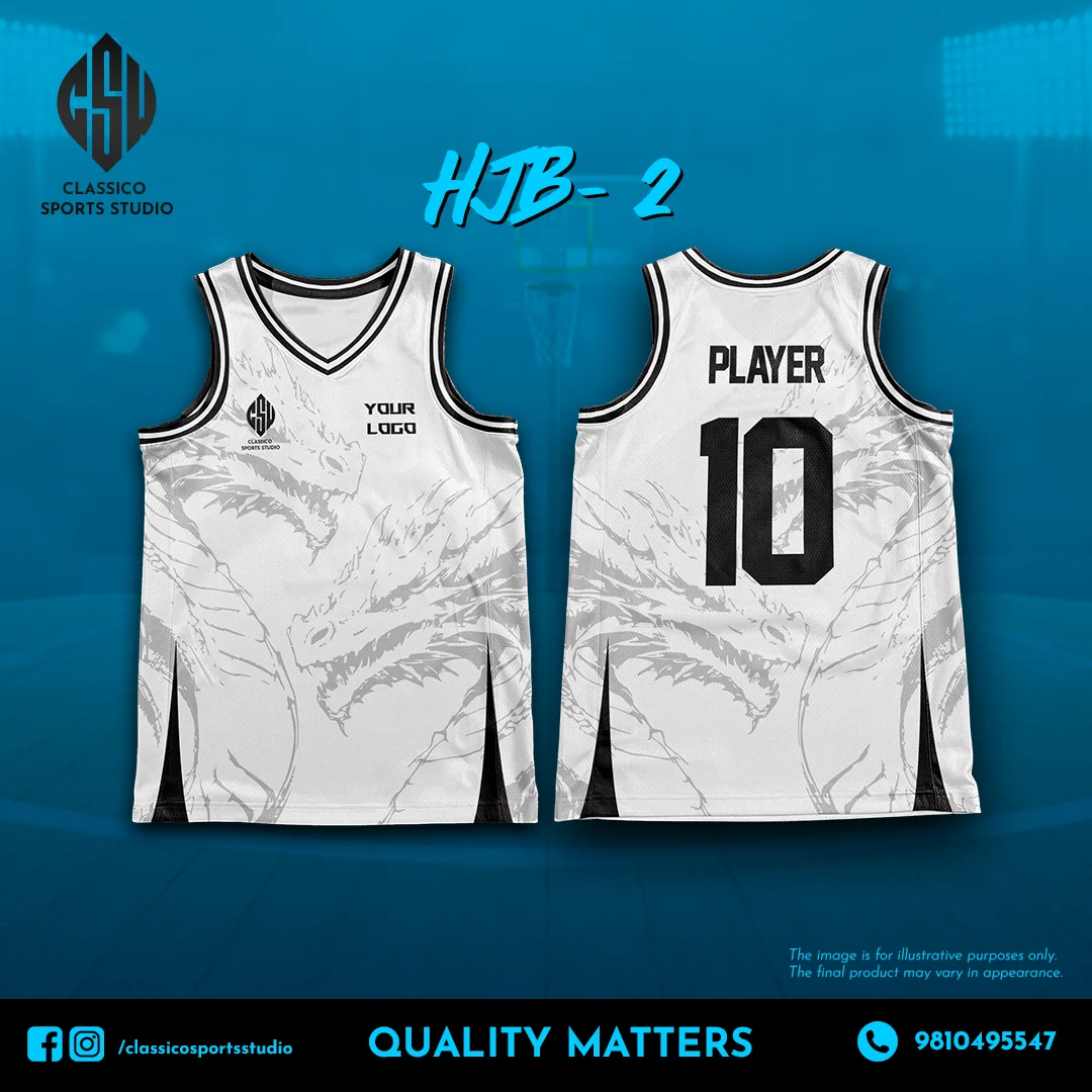 HJB-2 Custom Basketball Jersey  Sleek Design, Pro Quality | Classico Sports Studio Nepal